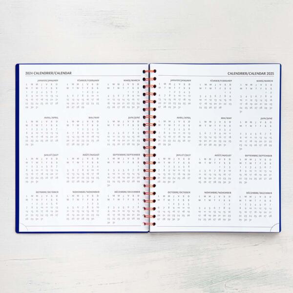 AGENDA ANNUEL 2025 KIBO BLEU - CALENDRIER ANNUEL