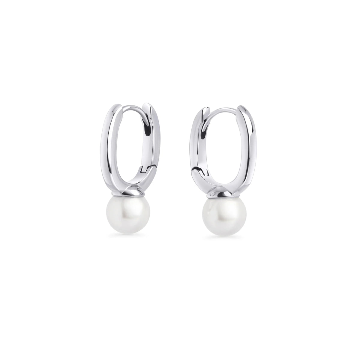 BOUCLES D'OREILLES DORMEUSES ACIER INOXYDABLE AVEC PERLE FELICIA MIA BIJOUX