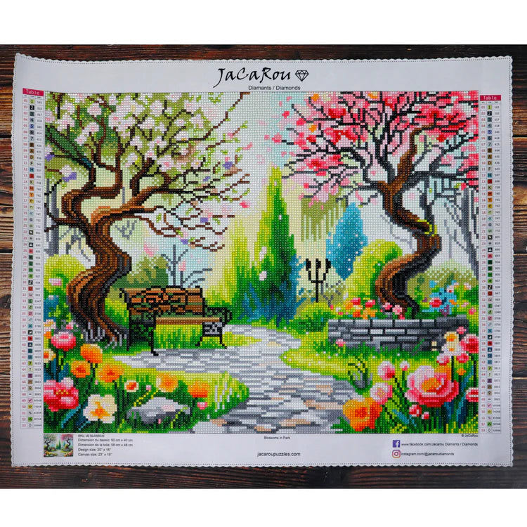 BRODERIE DE DIAMANTS RONDS : BLOSSOMS IN THE PARK BRODERIE | JACAROU