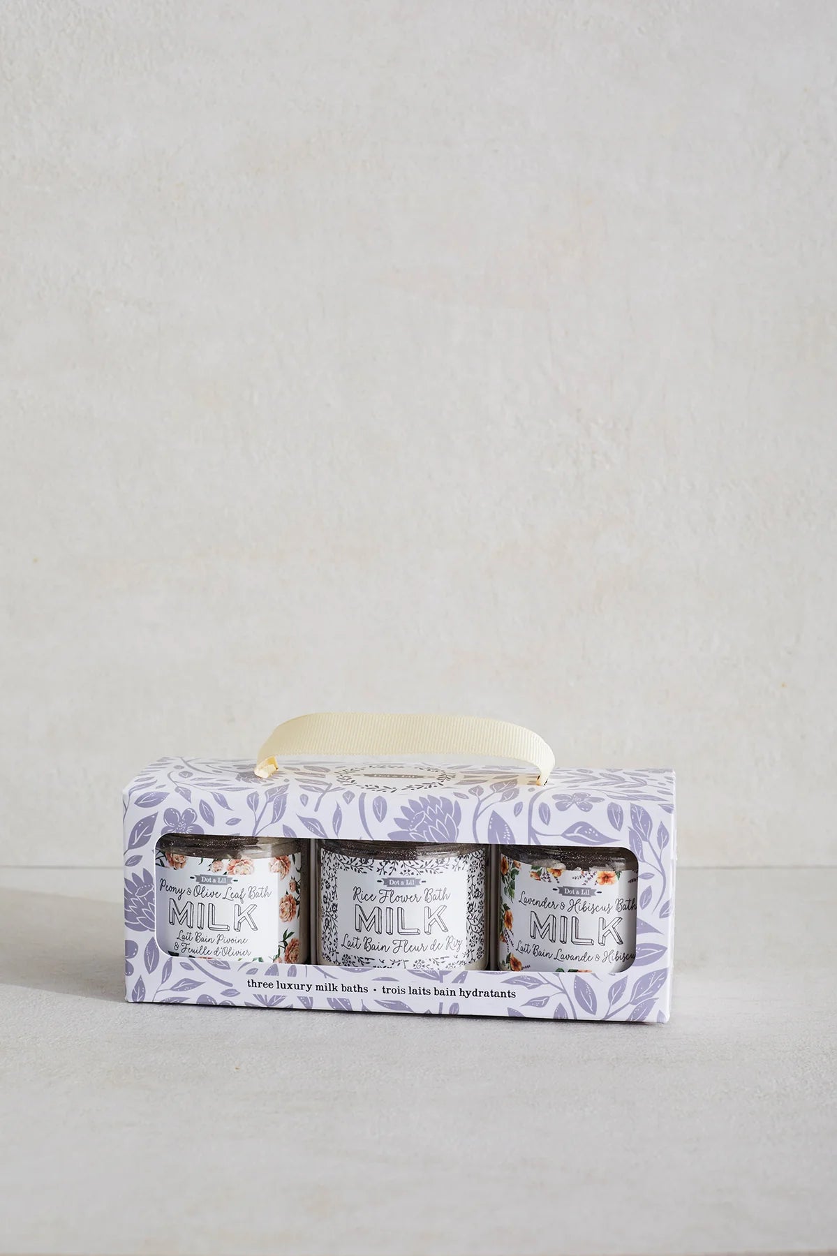 Lait bain trio coffret cadeau – Dot & Lil, hydratant, relaxant et prêt à offrir