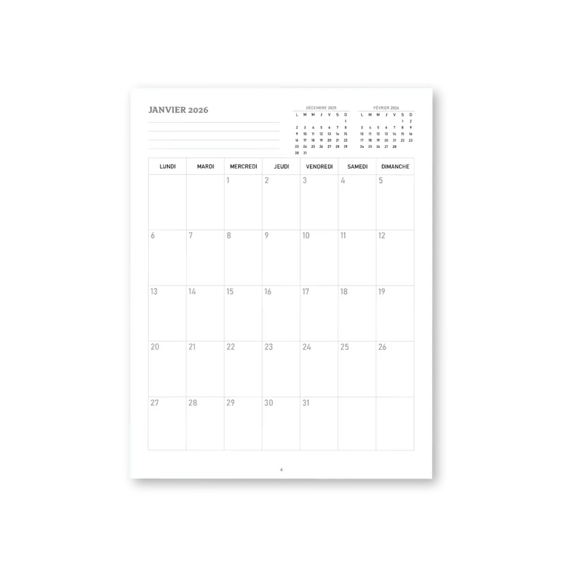 AGENDA HARMONIE 2026