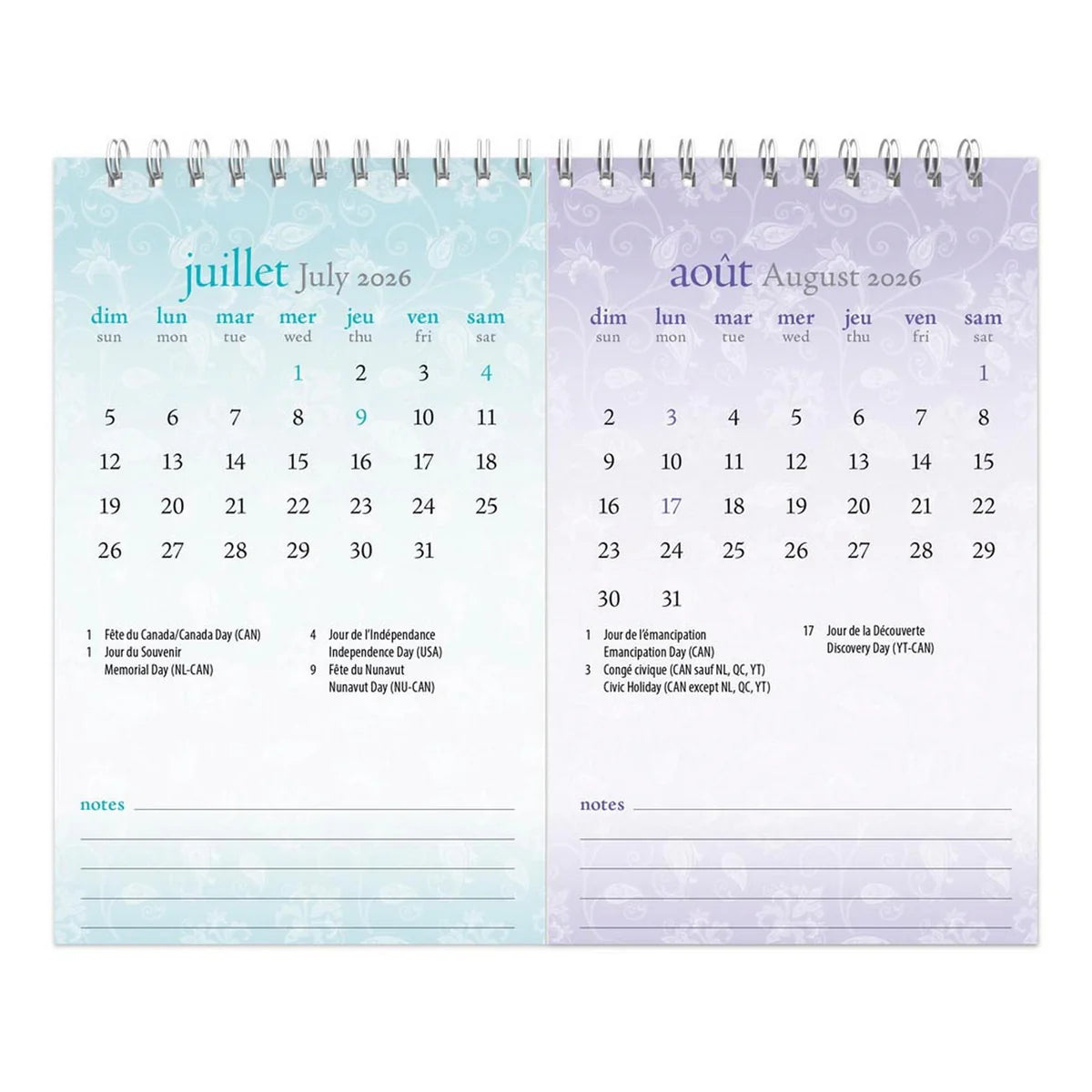 CALENDRIER CHEVALET 2026 MOTIFS