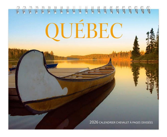 CALENDRIER DE TABLE 2026 QUEBEC