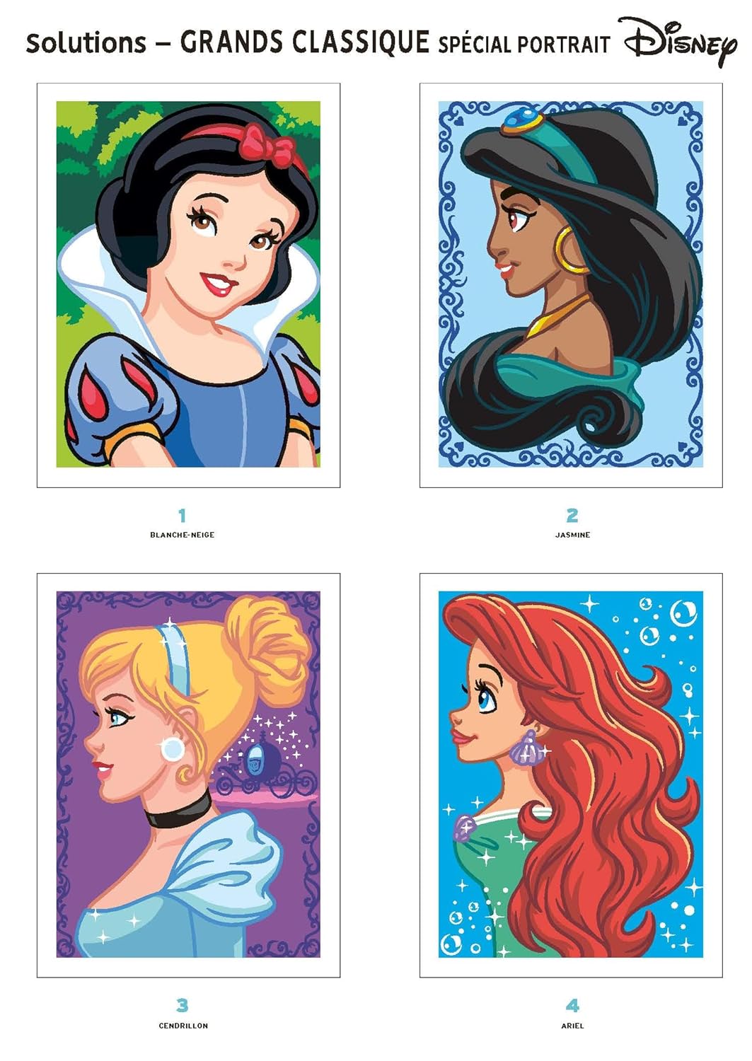 Coloriages mystères Disney - Grands classiques Spécial Portraits