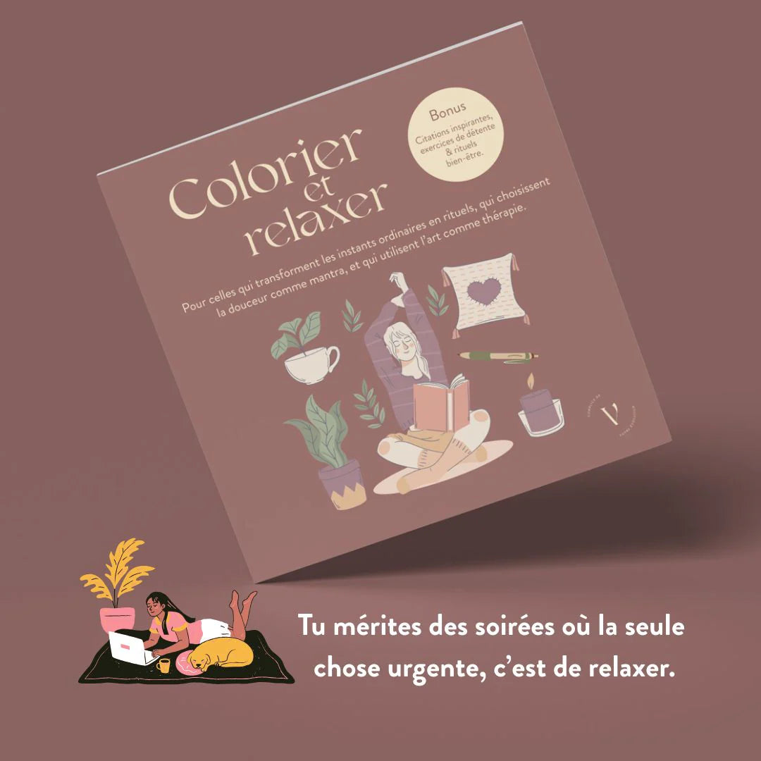 CAHIER A COLORIER POUR ADULTE - COLORIER ET RELAXER