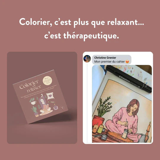 CAHIER A COLORIER POUR ADULTE - COLORIER ET RELAXER