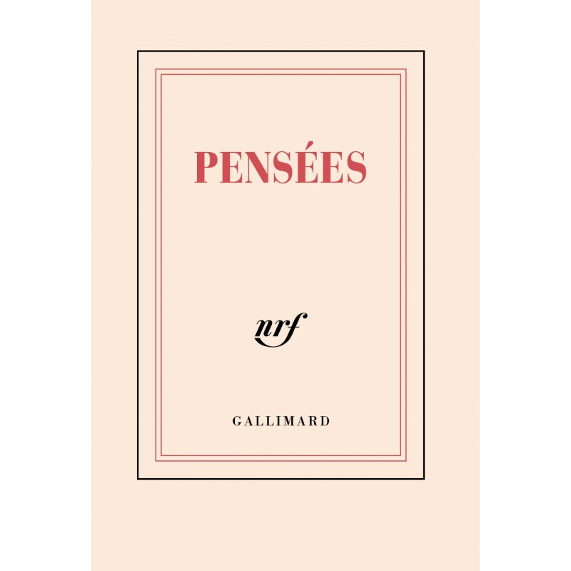 CARNET POCHE "PENSEES" - GALLIMARD