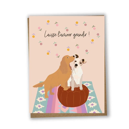 CARTE DE SOUHAITS "LAISSE L`AMOUR GRANDIR" - LILI GRAFFITI