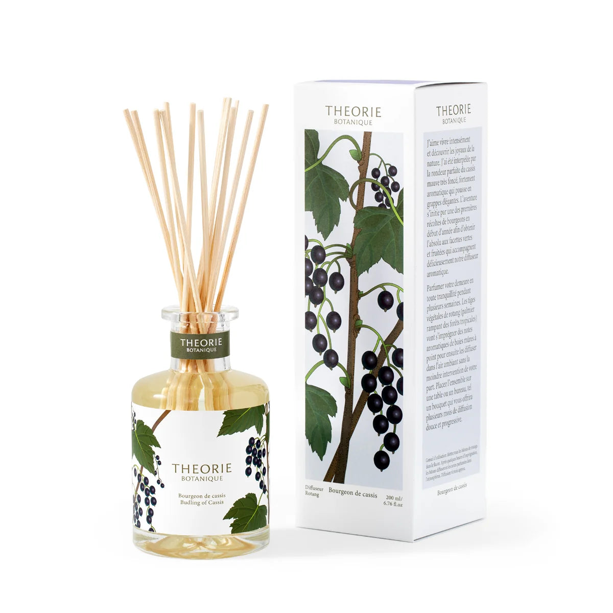 Diffuseur à bâtonnets en rotang – Bourgeon de cassis - Théorie Botanique