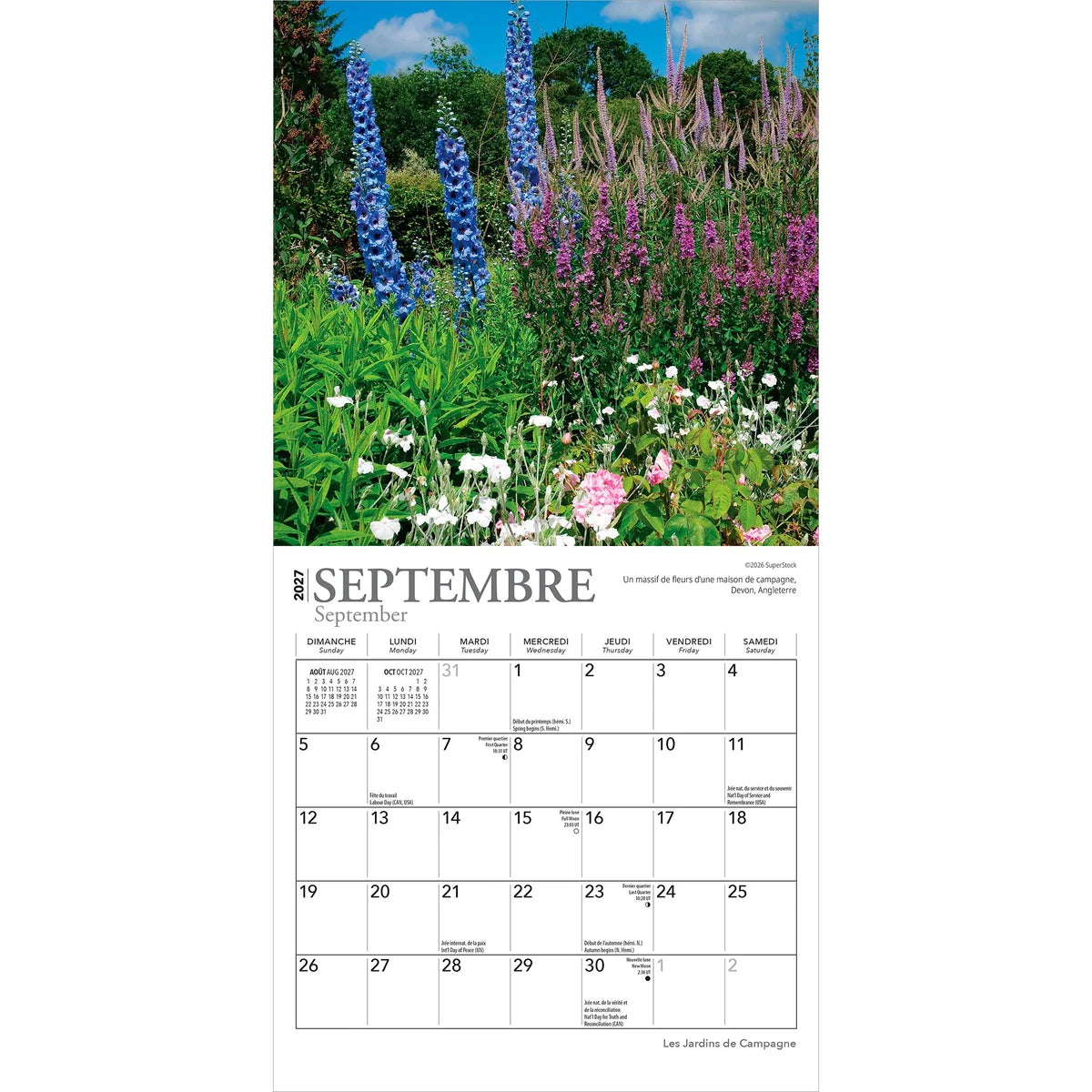 CALENDRIER MINI 2027 JARDINS DE CAMPAGNE