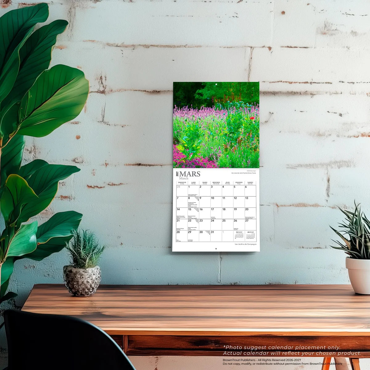 CALENDRIER MINI 2027 JARDINS DE CAMPAGNE