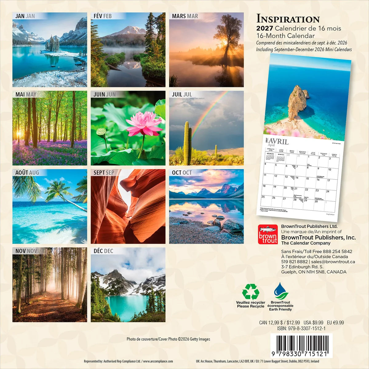 CALENDRIER MINI 2027 INSPIRATION
