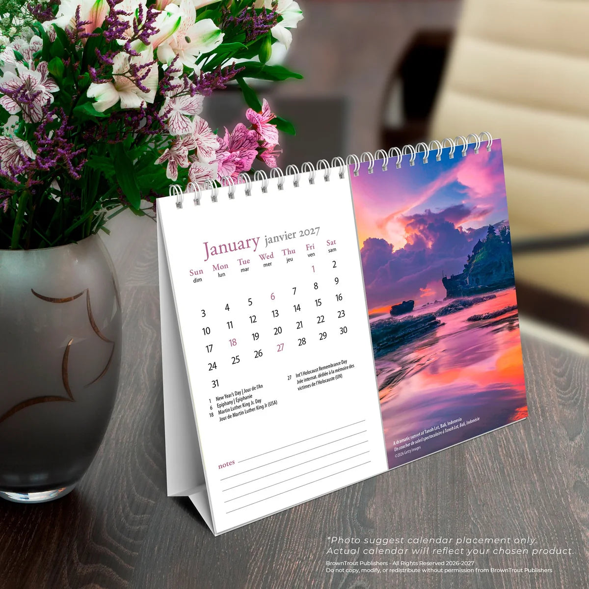 CALENDRIER DE TABLE 2027 PLAGES