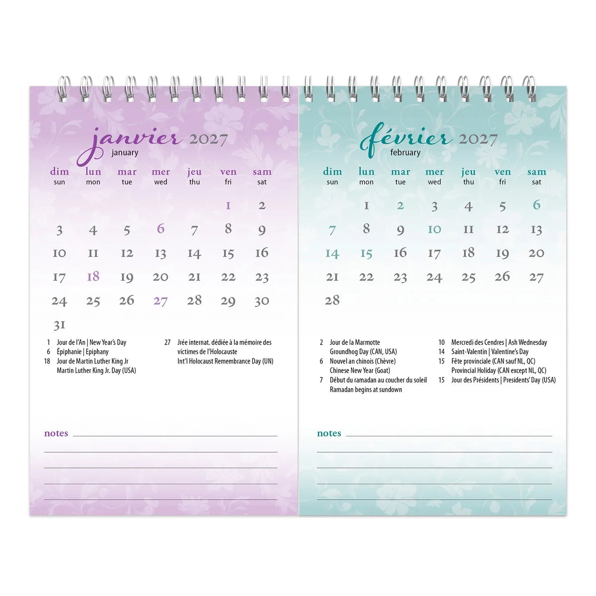 CALENDRIER DE TABLE 2027 BEAUTE TOSCANE