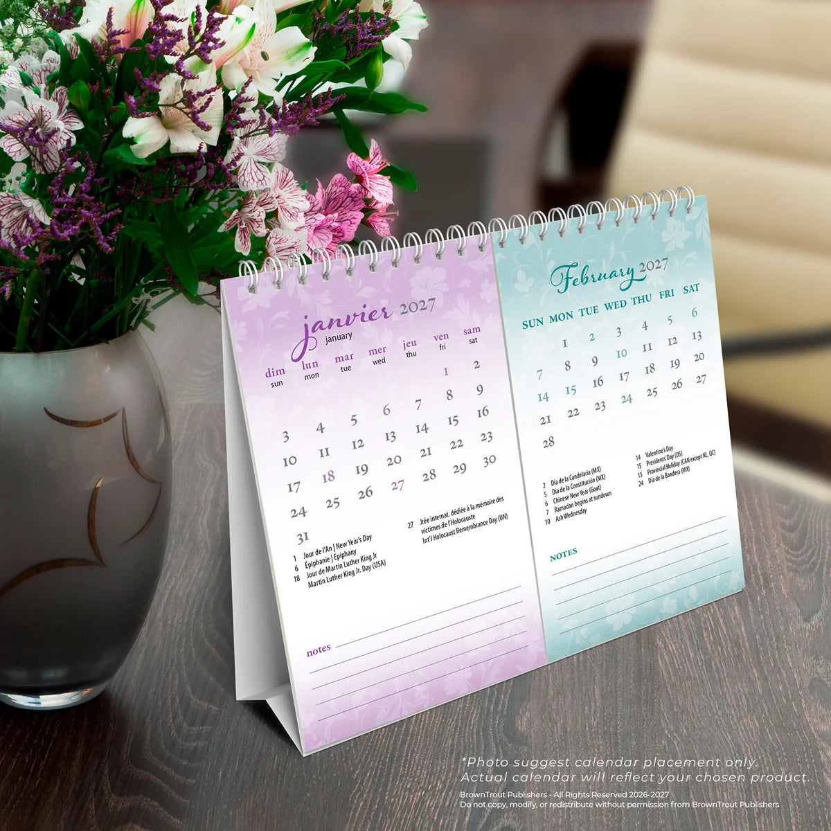 CALENDRIER DE TABLE 2027 BEAUTE TOSCANE