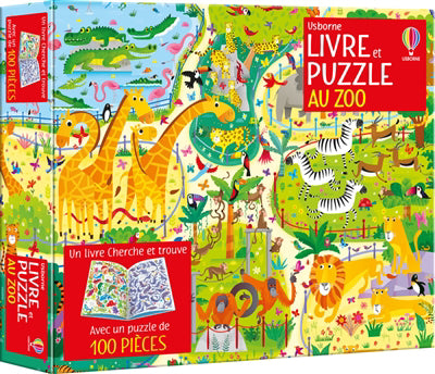 COFFRET LIVRE ET PUZZLE : AU ZOO