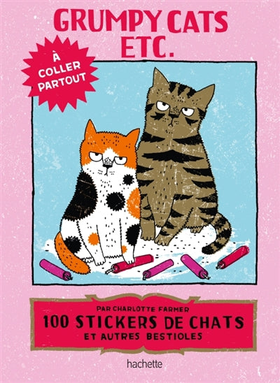 GRUMPY CATS ETC. -100 STICKERS DE CHATS