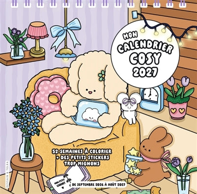 CALENDRIER COSY 2027 -52 SEMAINES A COLORIER