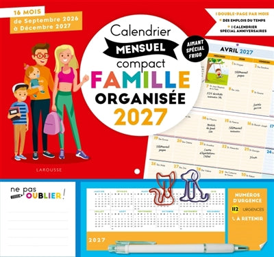 CAL. MENSUEL COMPACT FAMILLE..2027