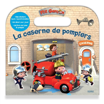 CASERNE DE POMPIERS  (VALISE ET STICKERS EPAIS)