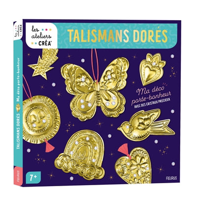TALISMANS DORES  MA DECO PORTE-BONHEUR AVEC DES CRISTAUX DOR