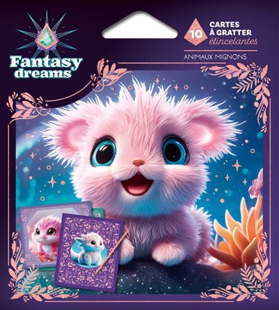 CARTES A GRATTER ETINCELANTES ANIMAUX MIGNONS