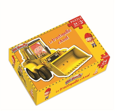 PUZZLE  LA TRACTOPELLE D'AXEL (24 PIECES)