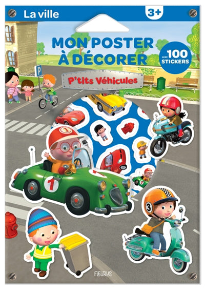 MON POSTER A DECORER  P'TITS VEHICULES  LA VILLE