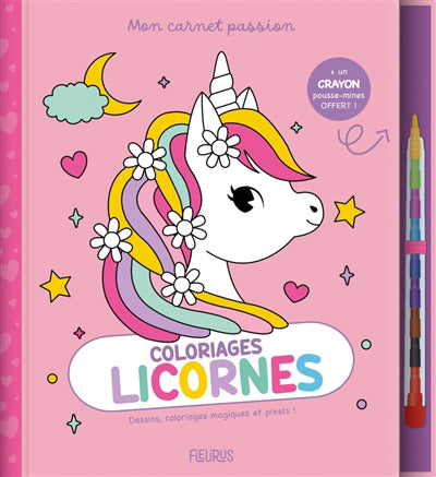 MON CARNET PASSION  COLORIAGES LICORNES