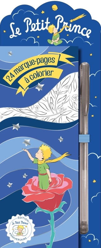 PETIT PRINCE   24 MARQUE-PAGES A COLORIER (STYLO GEL ARGEN