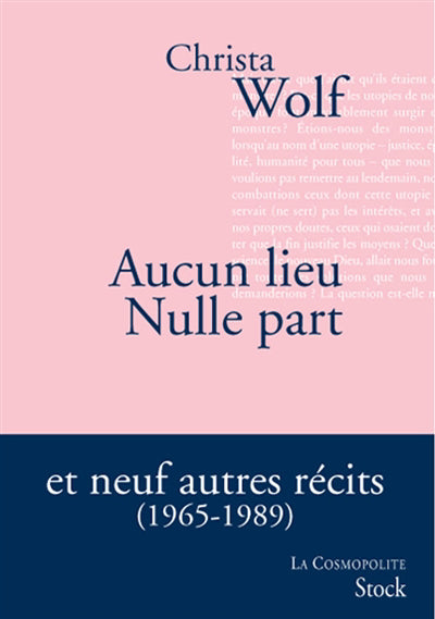 AUCUN LIEU NULLE PART ET NEUF AUTRE RECITS