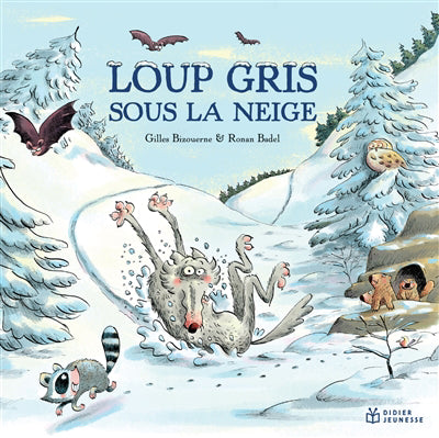 LOUP GRIS SOUS LA NEIGE