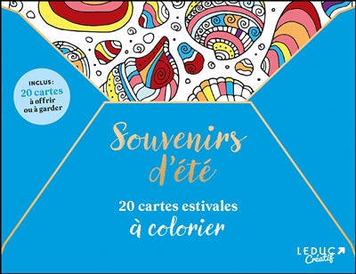 SOUVENIRS D'ETE  20 CARTES ESTIVALES A COLORIER