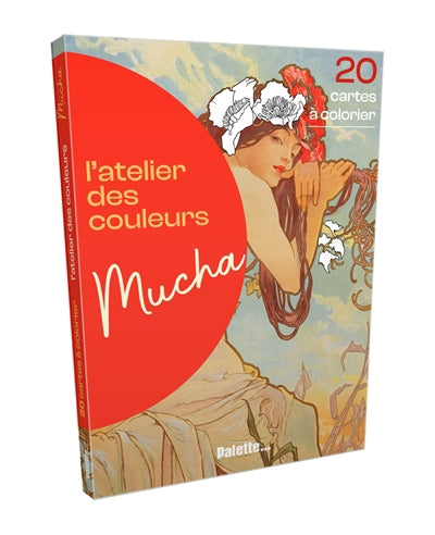 MUCHA  20 CARTES A COLORIER
