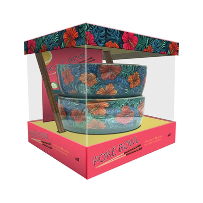COFFRET POKE BOWL  AVEC PLUS DE 30 RECETTES DE CUISINE HAWAI