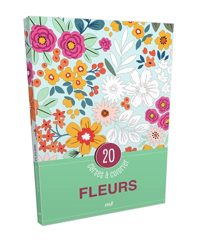 FLEURS  20 CARTES A COLORIER