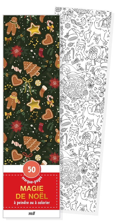 MAGIE DE NOEL  50 MARQUE-PAGES A PEINDRE OU A COLORIER