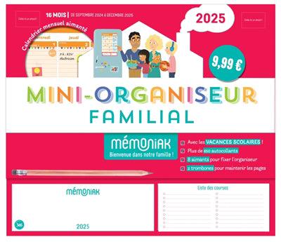 MINI-ORGANISEUR FAMILIAL MEMONIAK 2025