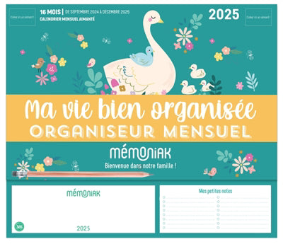 MINI-ORGANISEUR FAMILIAL MEMONIAK 2025 MA VIE BIEN ORGANISEE