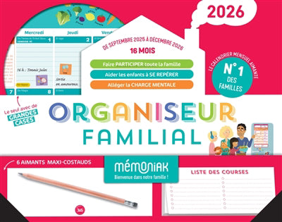 ORGANISEUR FAMILIAL MEMONIAK 2026