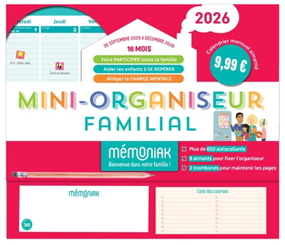 MINI-ORGANISEUR FAMILIAL MEMONIAK 2026