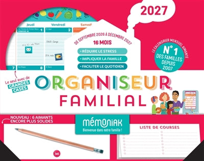 ORGANISEUR FAMILIAL MEMONIAK 2027