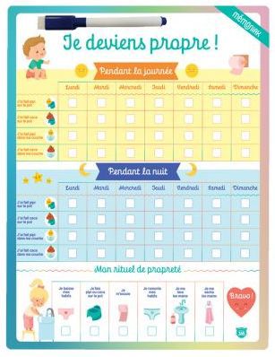 JE DEVIENS PROPRE !  TABLEAU EFFACABLE