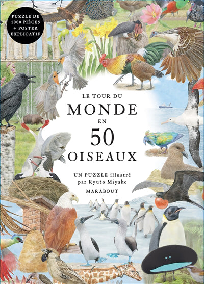 PUZZLE 1000 -TOUR DU MONDE EN 50 OISEAUX
