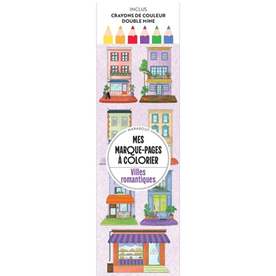 VILLES ROMANTIQUES -MARQUE-PAGES A COLORIER