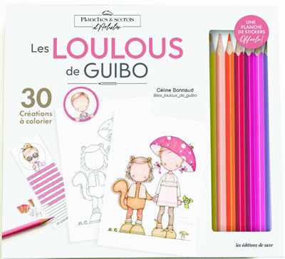 COFFRET  LES LOULOUS DE GUIBO 30 CREATIONS A COLORIER