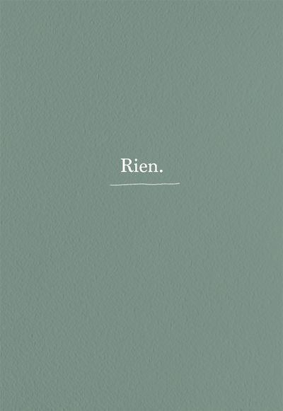 RIEN | ÉDITIONS QUÉBEC AMÉRIQUE | LIBRAIRIE VÉNUS