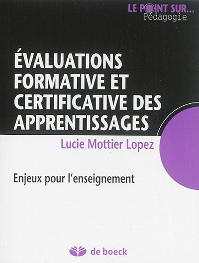 Évaluations formative et certificative des apprentissages