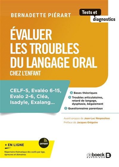 EVALUER LES TROUBLES DU LANGAGE ORAL