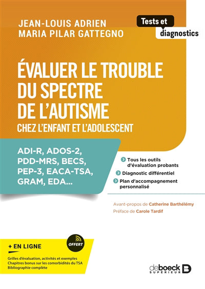 EVALUER LE TROUBLE DU SPECTRE DE L'AUTISME CHEZ L'ENFANT ET L'ADO